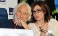 Пьер Ришар на пресс-конференции в ТАСС